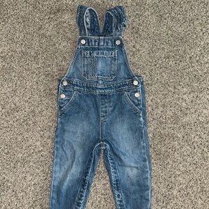 Denim babyGap Ruffle Overalls for Kids